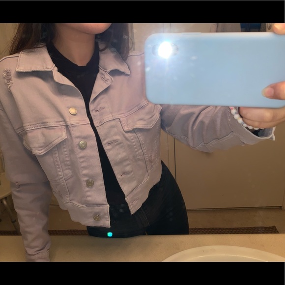 Wild Fable Cropped Denim Jacket Size Small - Picture 2 of 4